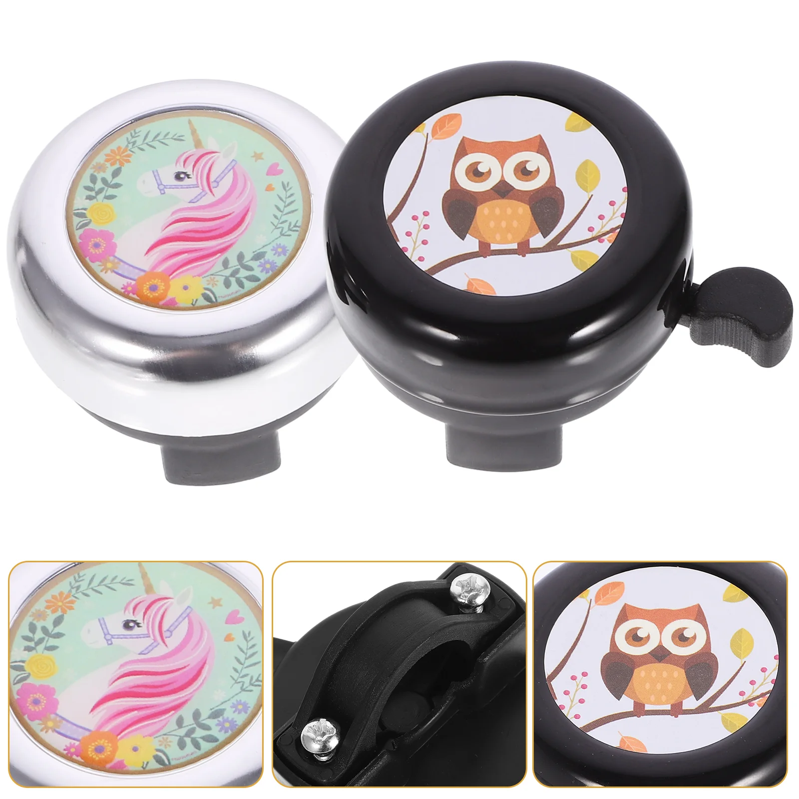 

2 Pcs Bicycle Bell Cycling Accessories for Ride Bike Scooter Ring Bells The Road