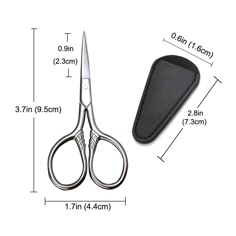 1Pcs Stainless Steel Beard Scissors Makeup Eyebrows Nose Hair Shaving Small Scissors Professional Nail Cuticle Cut Manicure Tool nose hair scissors eyebrow scissors stainless steel scissors manicure scissors facial hair scissors hair scissors beauty scissors