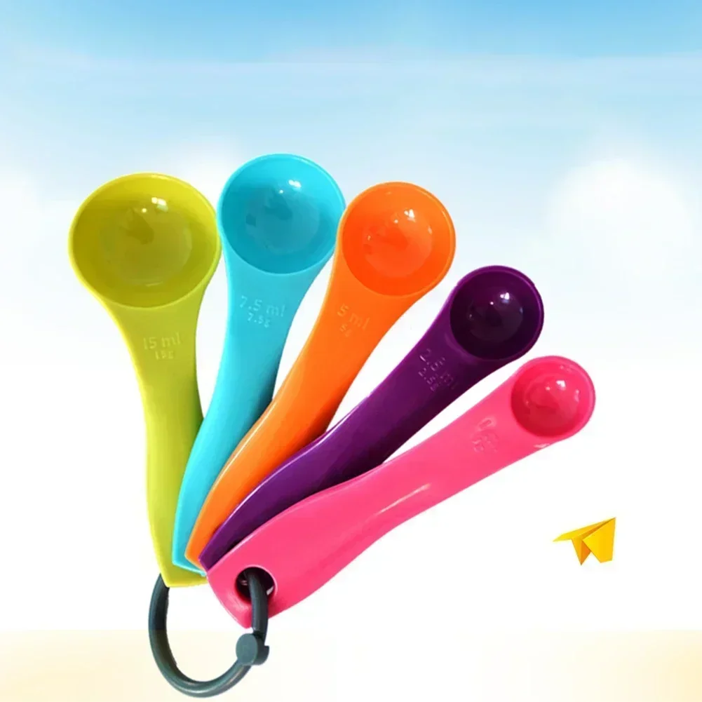 5Pcs Measuring Spoons Baking Tools With Graduated Spice Spoons 1ml 2.5ml 5ml 7.5ml 15ml Teaspoons/tablespoons Kitchenware