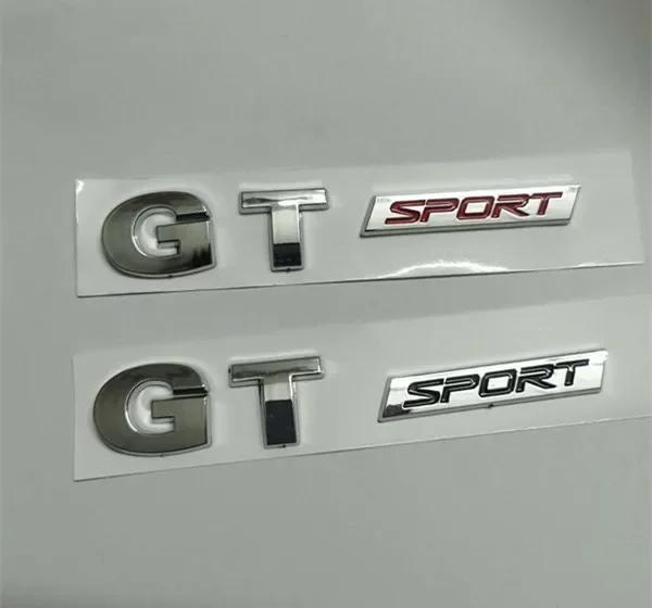 Фото 1X 3D ABS Хромовая Серебряная black red GT SPORT GTSPORT для Polo Passat Golf 5 MK5 №2