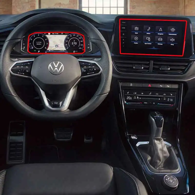 

Для Volkswagen T-Roc T Roc 2022 Автомобильная GPS-навигация Закаленное стекло Защитная пленка для экрана авто внутренняя пленка против царапин