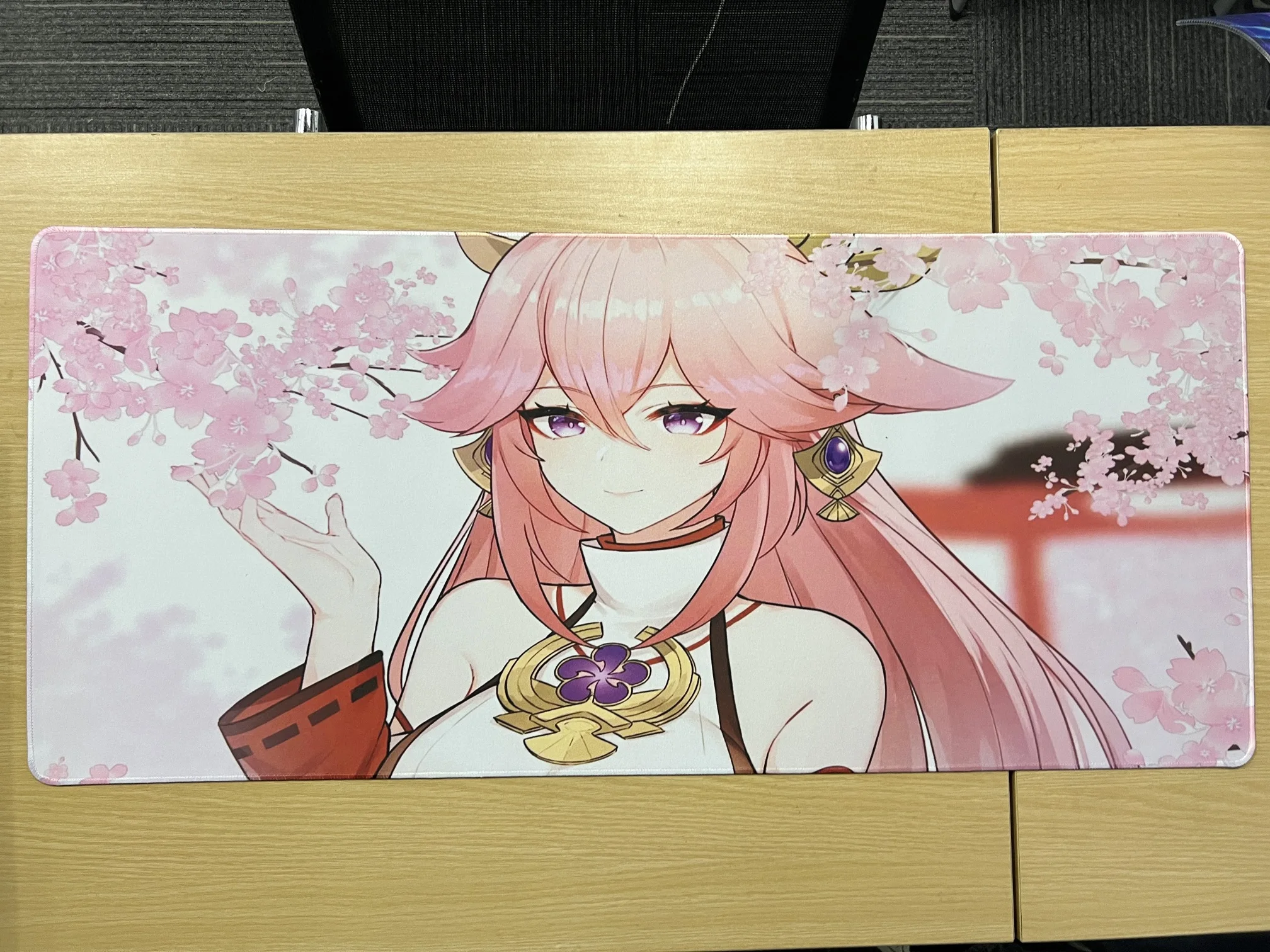 Mouse Pad Genshin Impact Yae Miko Gaming Accessories Desk Mat Pc Gamer Keyboard Rug Xxl