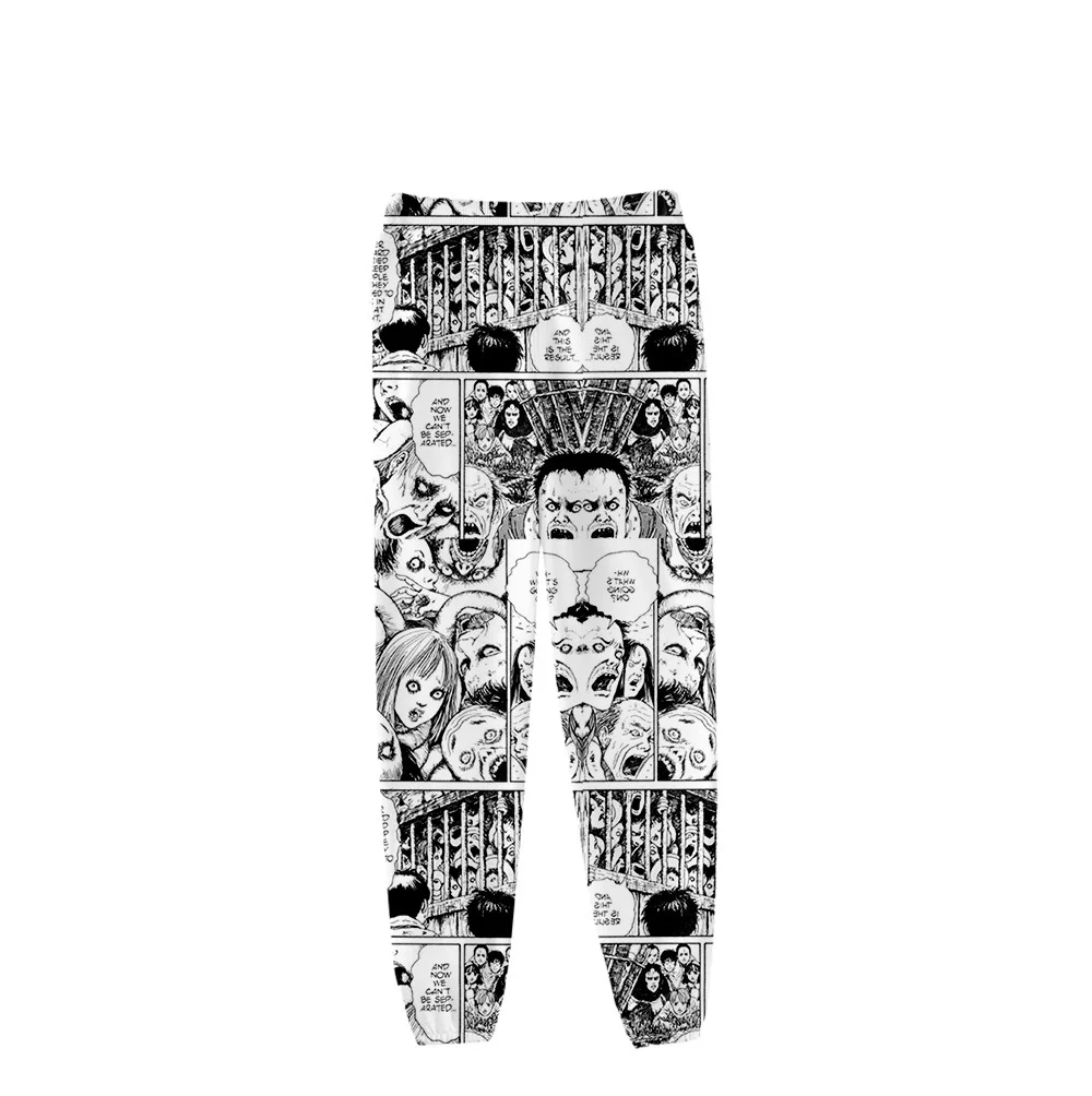 Japan Horror Manga Junji Ito Sweat Pants 3D Joggers Pants 