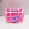 Retro Style Translucent Toy Box Mini Jewelry Box Girls Jewelry Box With Lock Case Container For Trinket Gifts Pretend Play Toy 2