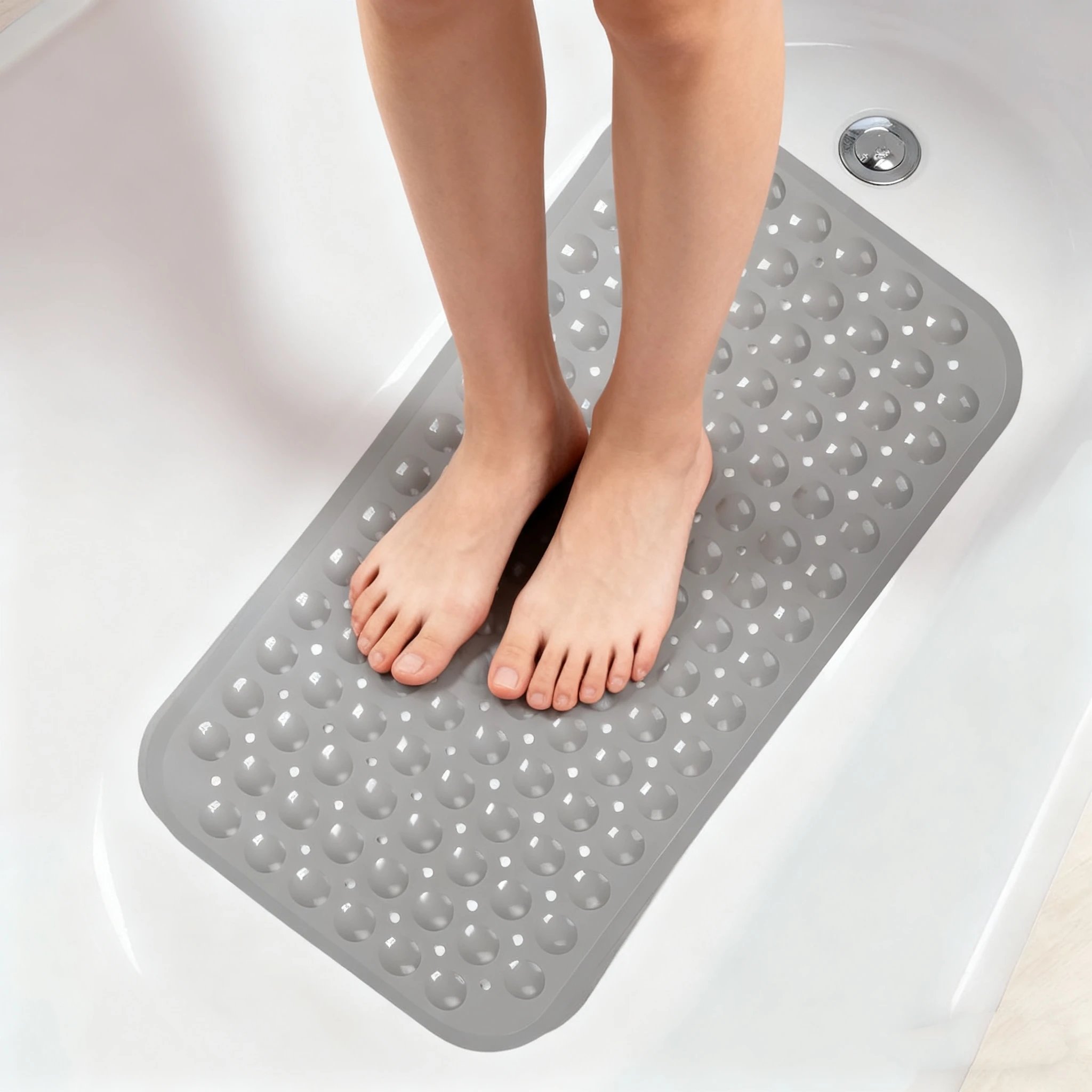 Premium Non-Slip Shower Mat with Suction Cups and Drain Holes