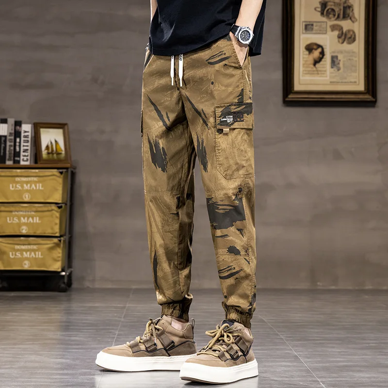 

Camouflage Pants Men's Summer Thin Fashionable Quick-Drying Breathable Loose Harem Ankle-Tied Casual Men's Pants