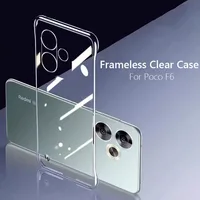 Frameless Slim Clear Hard Back Cover Case On For Xiaomi Poco F6 Pro PocoF6 Pro ShockProof Coque Phone Cases 1