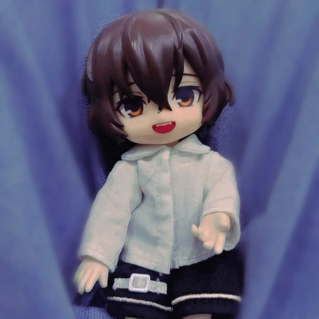 Stray Dogs Dazai Osamu Handmade Water Paste Face Alternate Expression Ob11 Doll Accessories