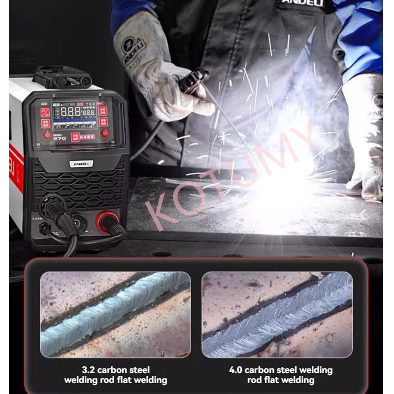 Small 220V electric welding machine semi-automatic welding machine Airless flux cored wire inverter 1KG capacity welding 5