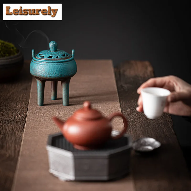 High Legged Lotus Ceramic Plate Incense Holder Water Fountain Decoration Incense Burners Meditation Censer Tea Items Decoration