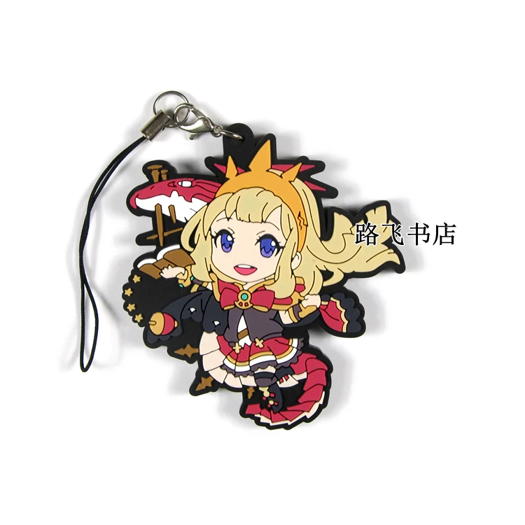 Anime Granblue Fantasy Rubber Hanger Keychain Pendant Gran Lyria Vyrn Alize Rackam Euclase Cosplay Merch Gift 2