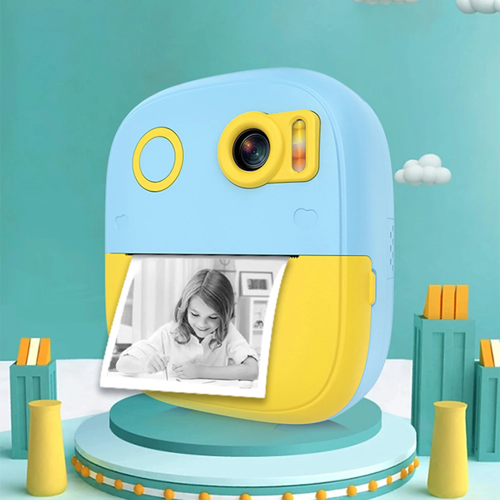 어린이 즉석 인쇄 카메라, 12MP HD 1080P 비디오 어린이 카메라, 여아 생일 및 휴일 선물, 5-12 세 남아