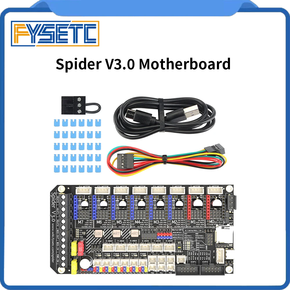 FYSETC Spider V3.0 Motherboard 32Bit Controller Board TMC2209 3D printer Part VS Octopus Replace For Voron 2.4 Voron Trident