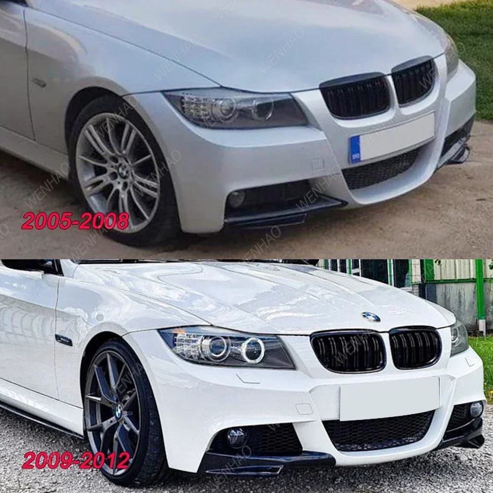 Car Front Bumper Canard Splitter For BMW 3 Series E90 E91 320i 330i 316i 318i 335i M Sport Pre-LCI 2005-2012 (Only for M Sport) car bumper spoiler