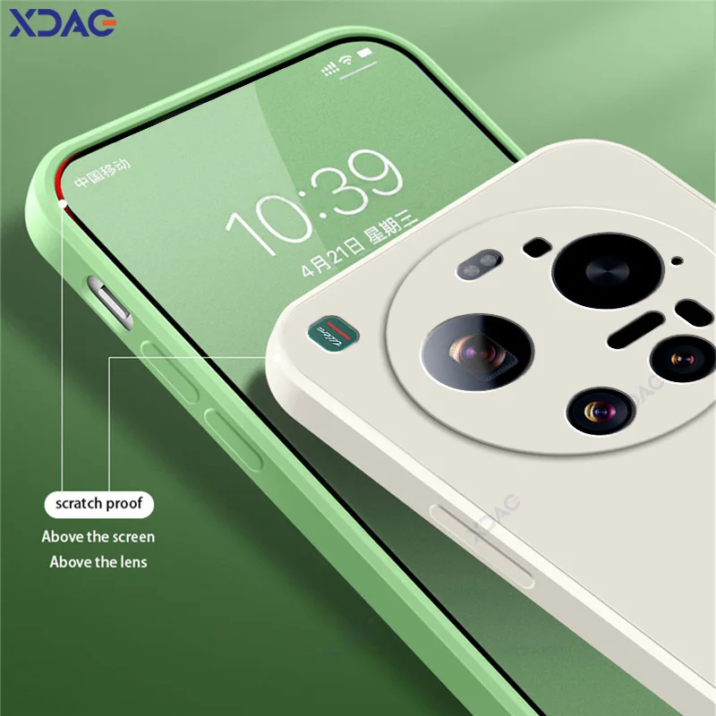 Premium Double Layer Liquid Silicone Phone Case with Soft Square Design - Enhanced Protection Armor Housing
