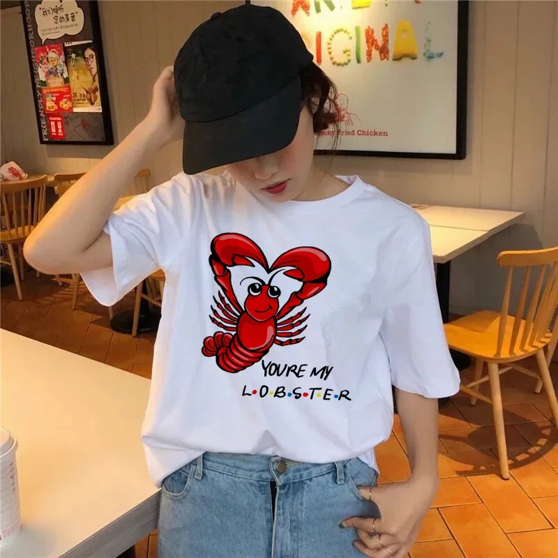 Freunde TV-Show T-Shirt Kleidung koreanische T-Shirt 90er Jahre Frauen weibliche Top-T-Shirts Grafik T-Shirt Mädchen Kawaii Sommer Koreanisch – Detail 1