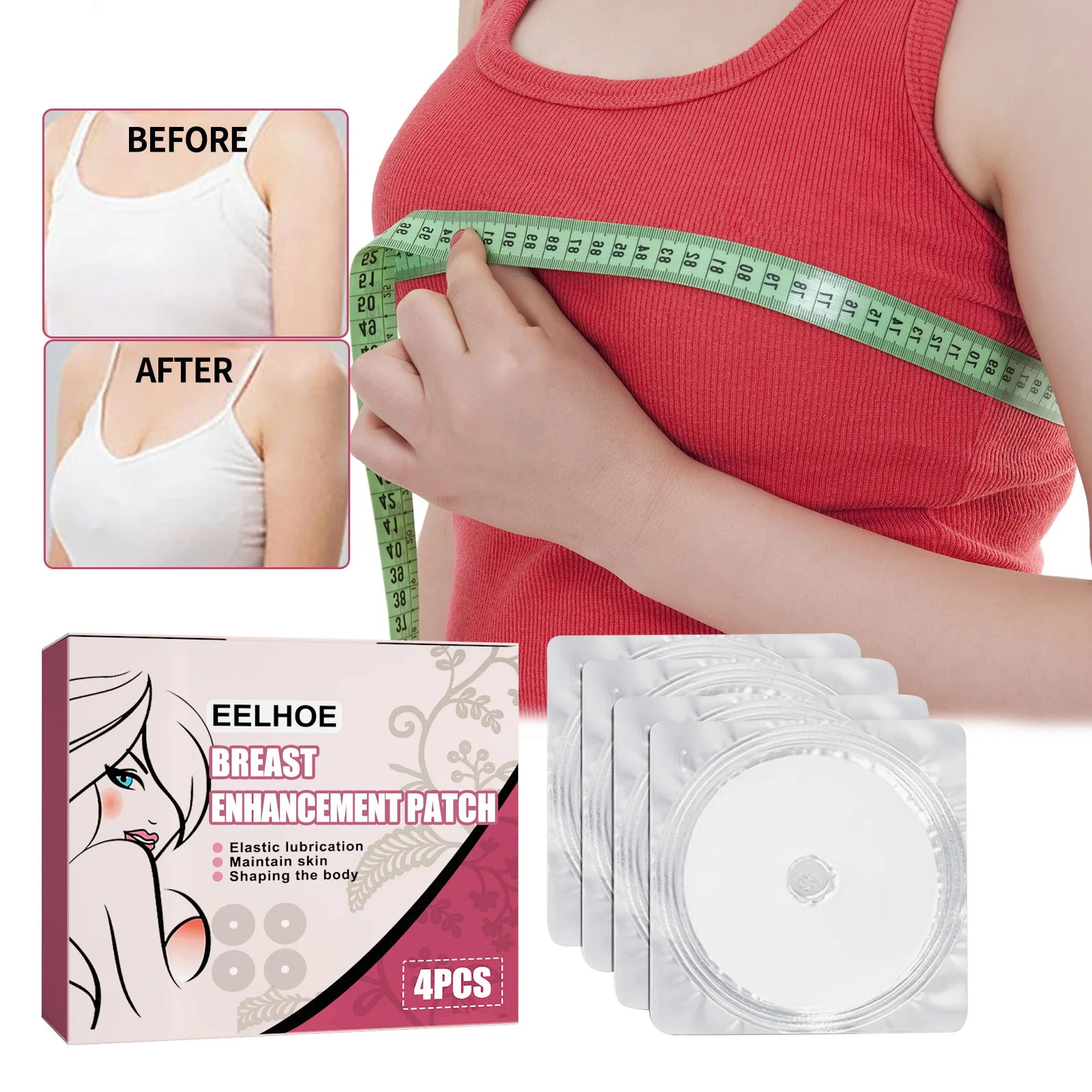 CollagenBreastPatches4pcsBreastEnhancementCoverBreastEnlargementPadsNaturalChest