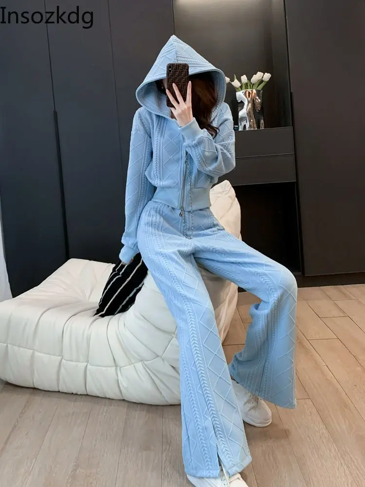 Sudadera Azul Outfit Pantalon Sudadera Mujer Conjuntos Deportivos