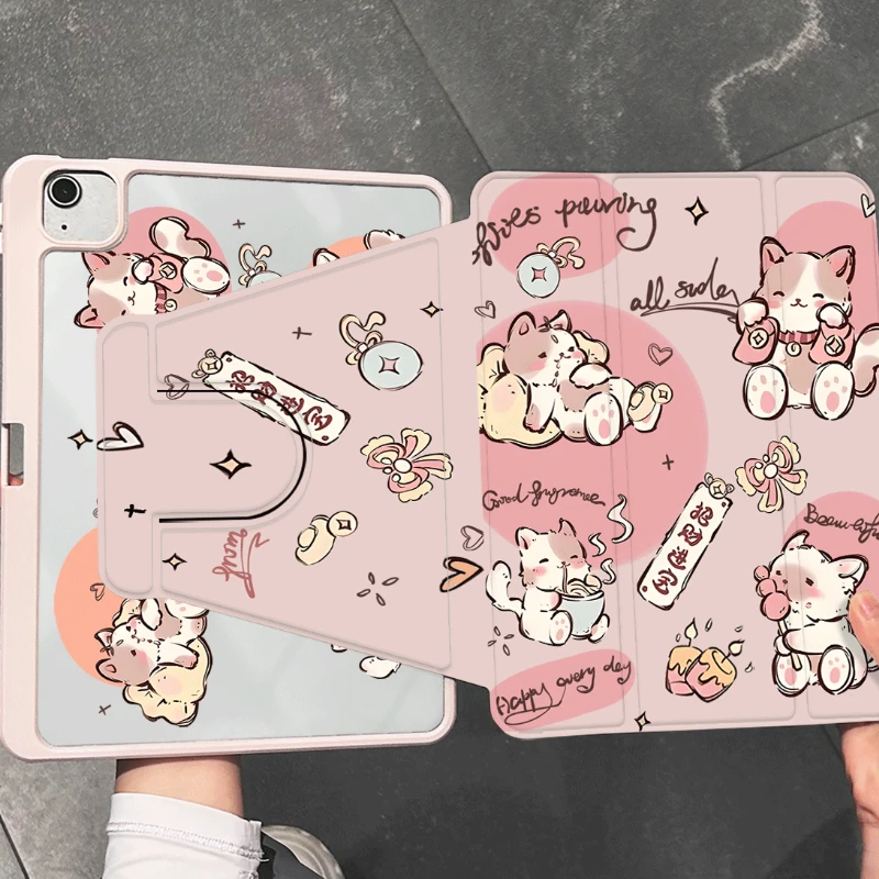 Fortune Cat Protective Tablet Case – Universal Fit