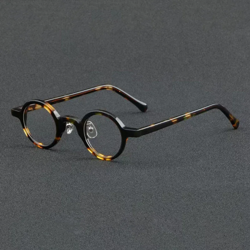 

Fashion Pure Handmade Acetate Round Glasses Frames Man Optical Reading Glasses Woman Personalized Prescription Eyeglasses 98650