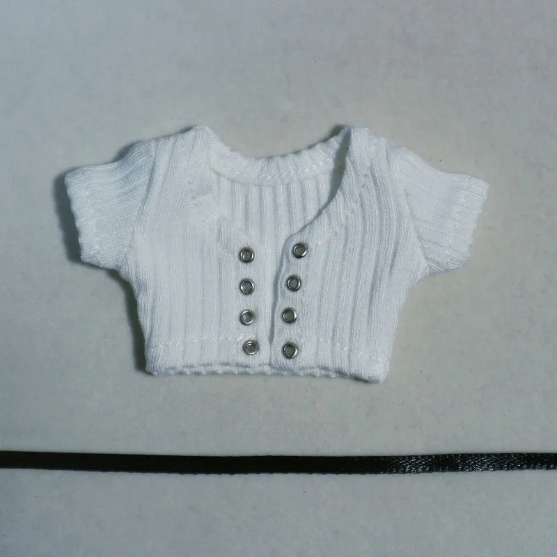 Maßstab 1/6 Mode freiliegende Taille Low Neck T-Shirt Puppe Kostüm Modell für 12" TBL PH Soldatin Spielzeug Figuren Körper – Detail 2