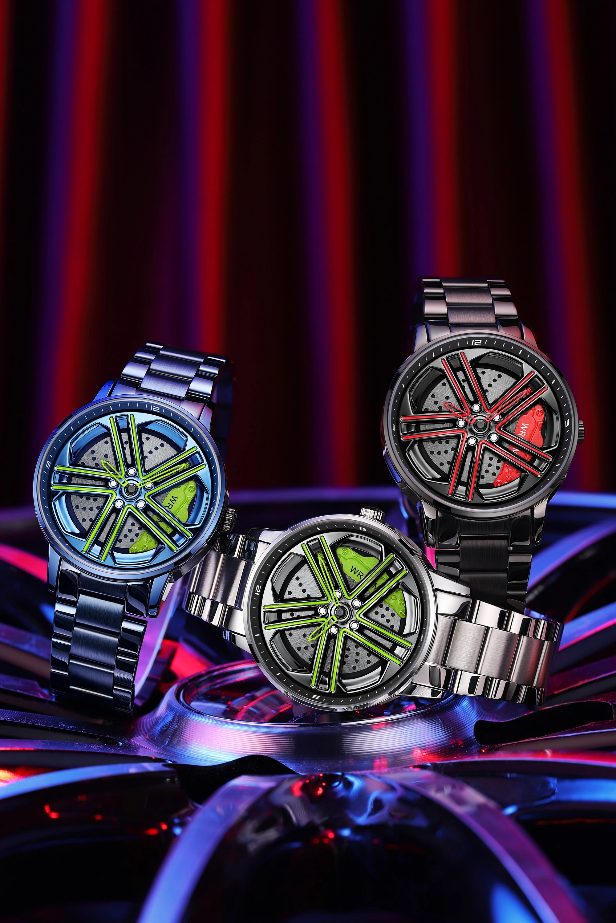 Men's Hollow Rotary Watch Car Hub Design Quartz Watch Military Waterproof Men's Watch Reno Masculino 2023