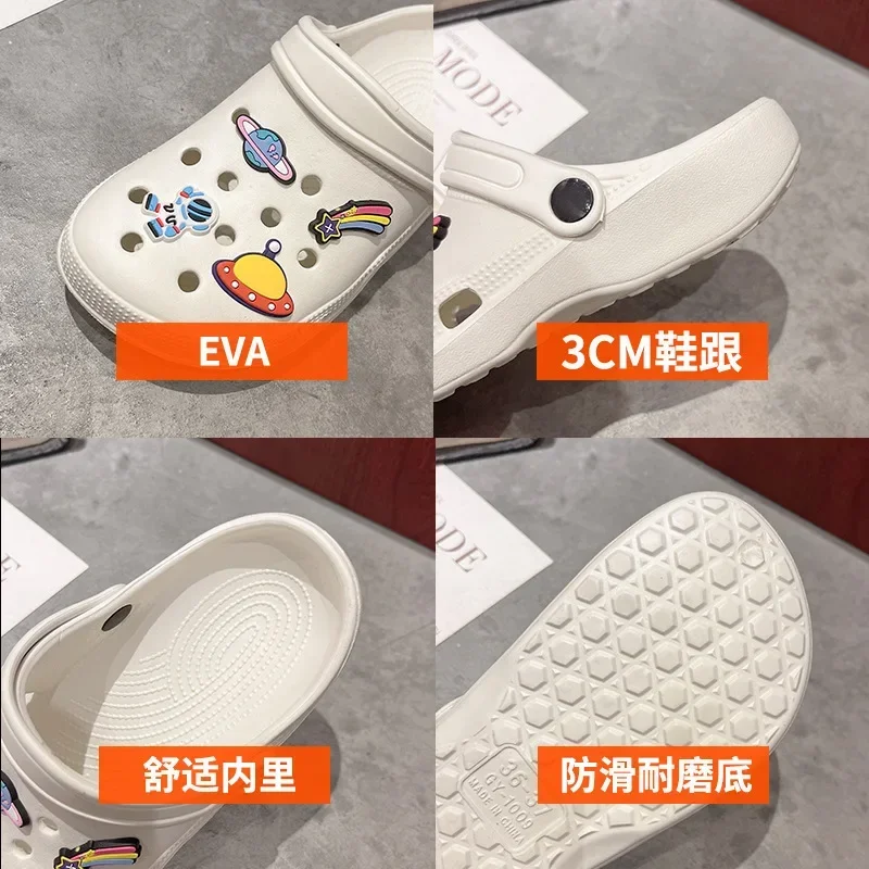 2023 neue Sommer Frauen Wasserdichte Hausschuhe Sommer Im Freien Frauen Rutschen Weiche Sohle Garten Schuhe Indoor Klassische Pflege Clogs Sandale – Detail 16