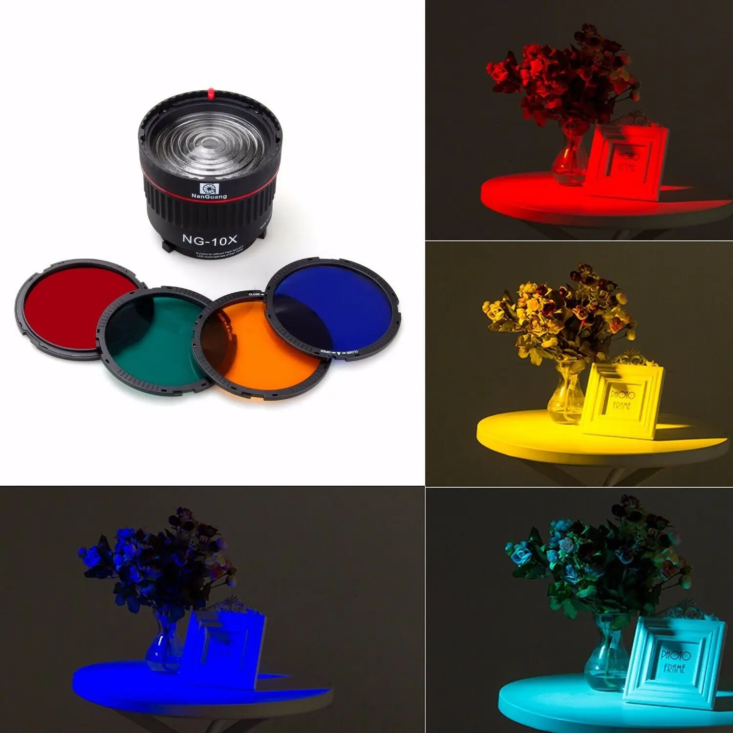 Nanguang NG 10X Fresnel Focusing Lens for LED Flash Studio Light Focus Lens Bowe