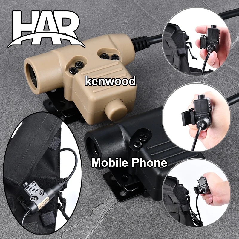 Tactical NEW U94 PTT Civilian Version WADSN Headset COMTAC WST TAC-SKY Earphone Hunting Headphone PTT Baofeng Kenwood 7.0mm Plug