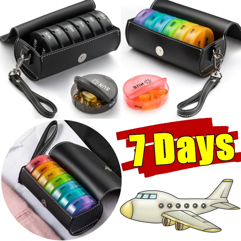 

Контейнер для лекарств и пилюль, органайзер с 14 отделениями для хранения лекарств, пищевых добавок, витаминов, 7 дней в неделю