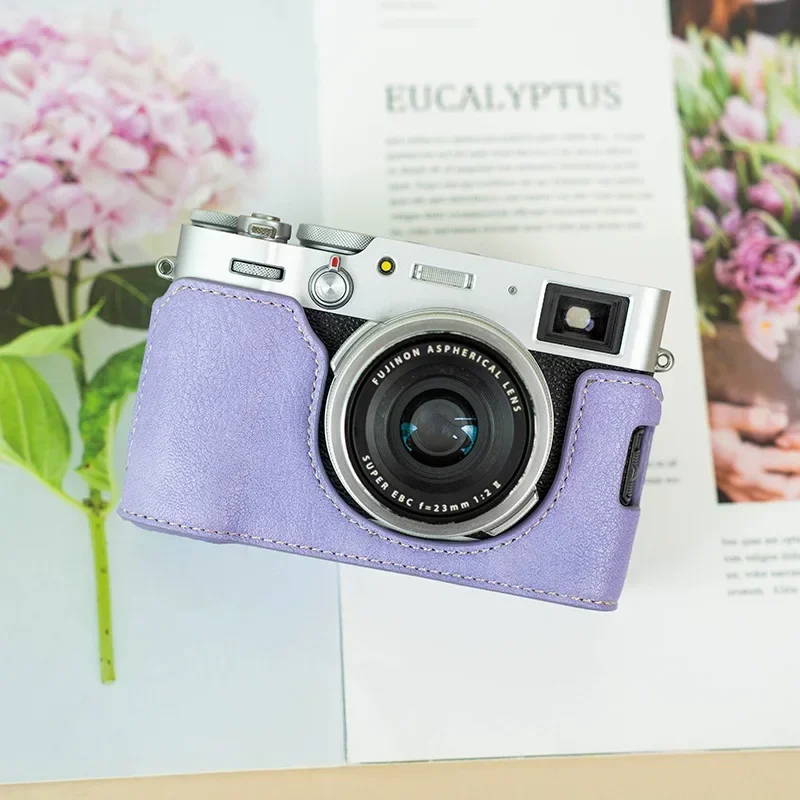 Fujifilm x100vi X-100Vi 케이스 핸들 쉘 X100VI 고급 수제 카메라 PU 가죽 소가죽 가방 바디 박스용 보호 케이스
