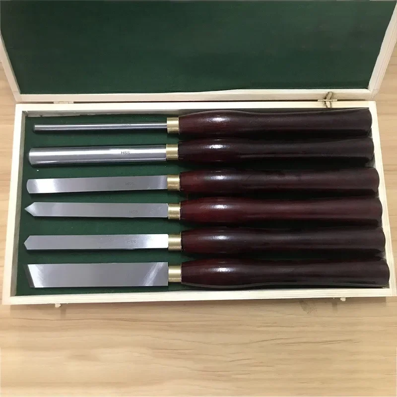 

Wood Carving Turning Tool Large Carpentry Turning Chisel Set with Wooden Box High Quality HSS Professional Sculpture Lathe Tool