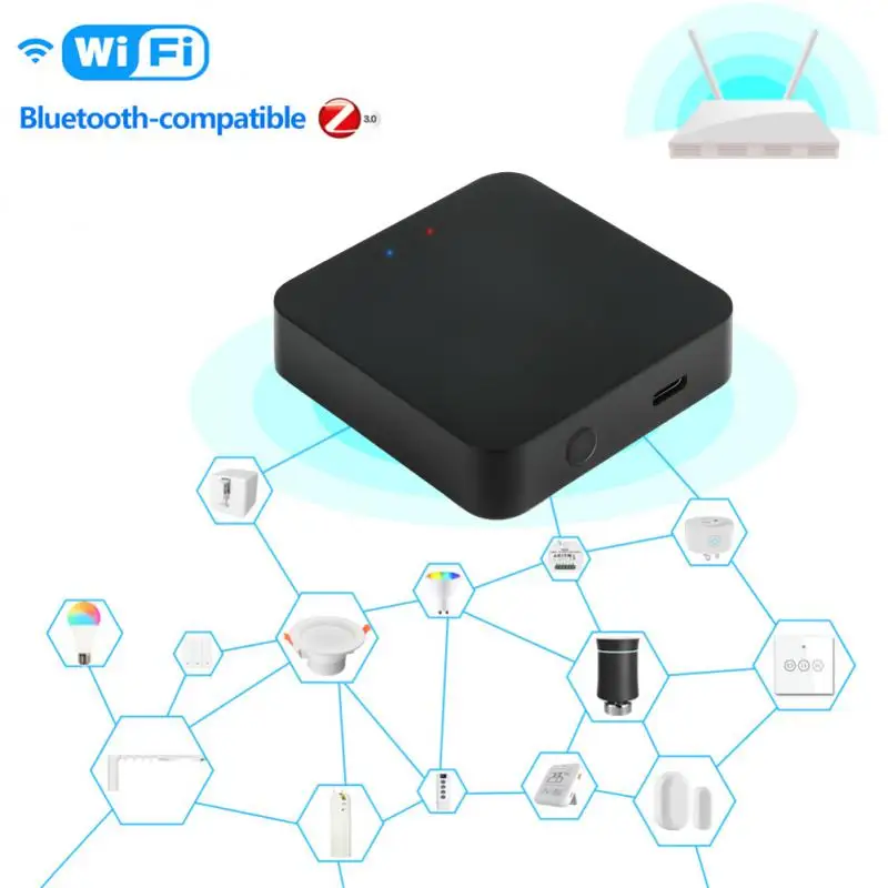 CORUI Tuya ZigBee 3.0 zigbee gateway smart gateway WIFI/Bluetooth Multi-mode Smart Gateway Compatible With Mesh Hub Smart Life APP And Alexa Google Home