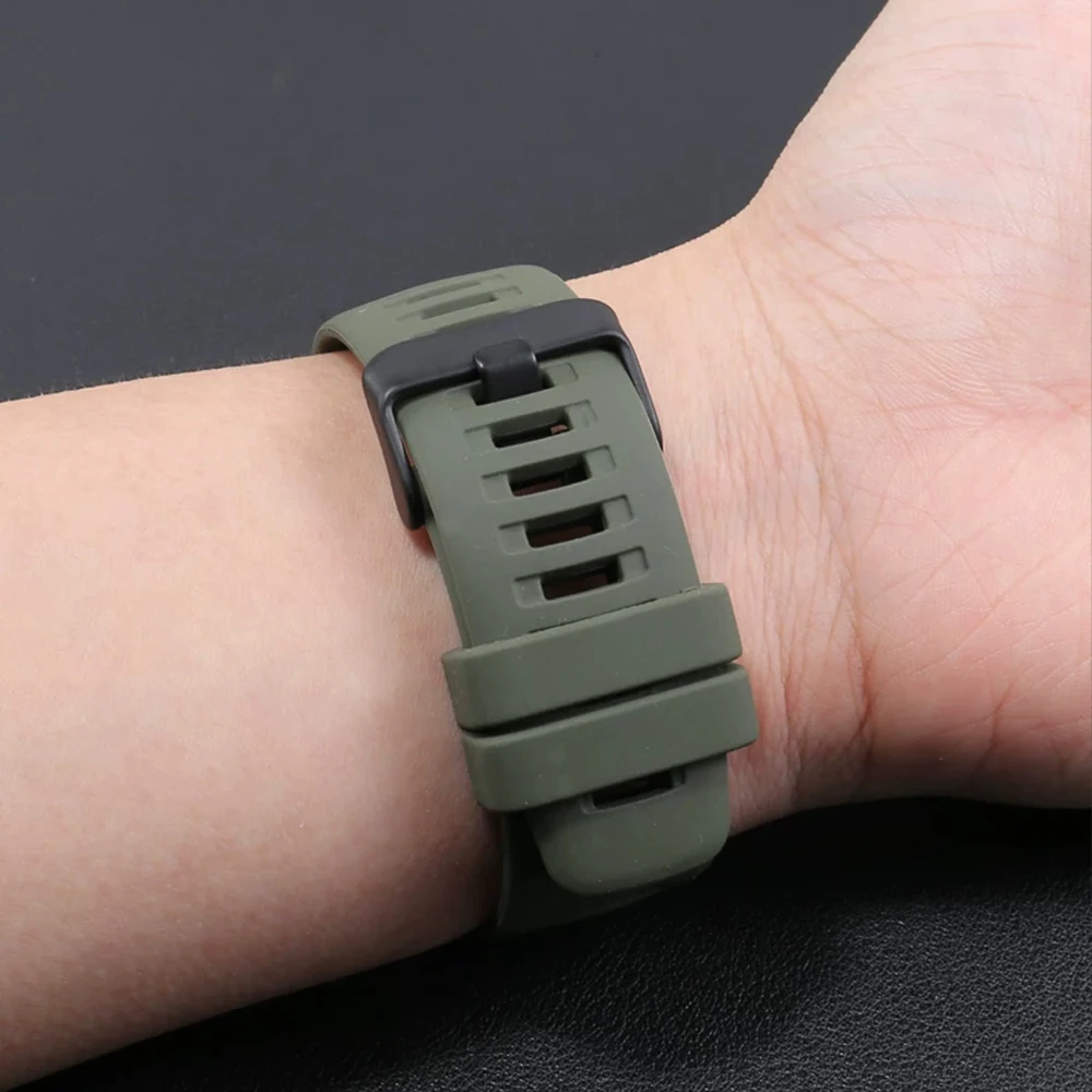 Silicone Sport Strap Replacement Band for Garmin Instinct Series Smartwatch