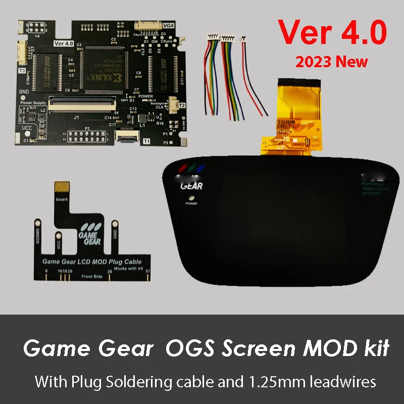 Tela Lcd para Sega Game Gear v4 Full Display Vga Out Mod Destaque Brilho Ajustável gg Console