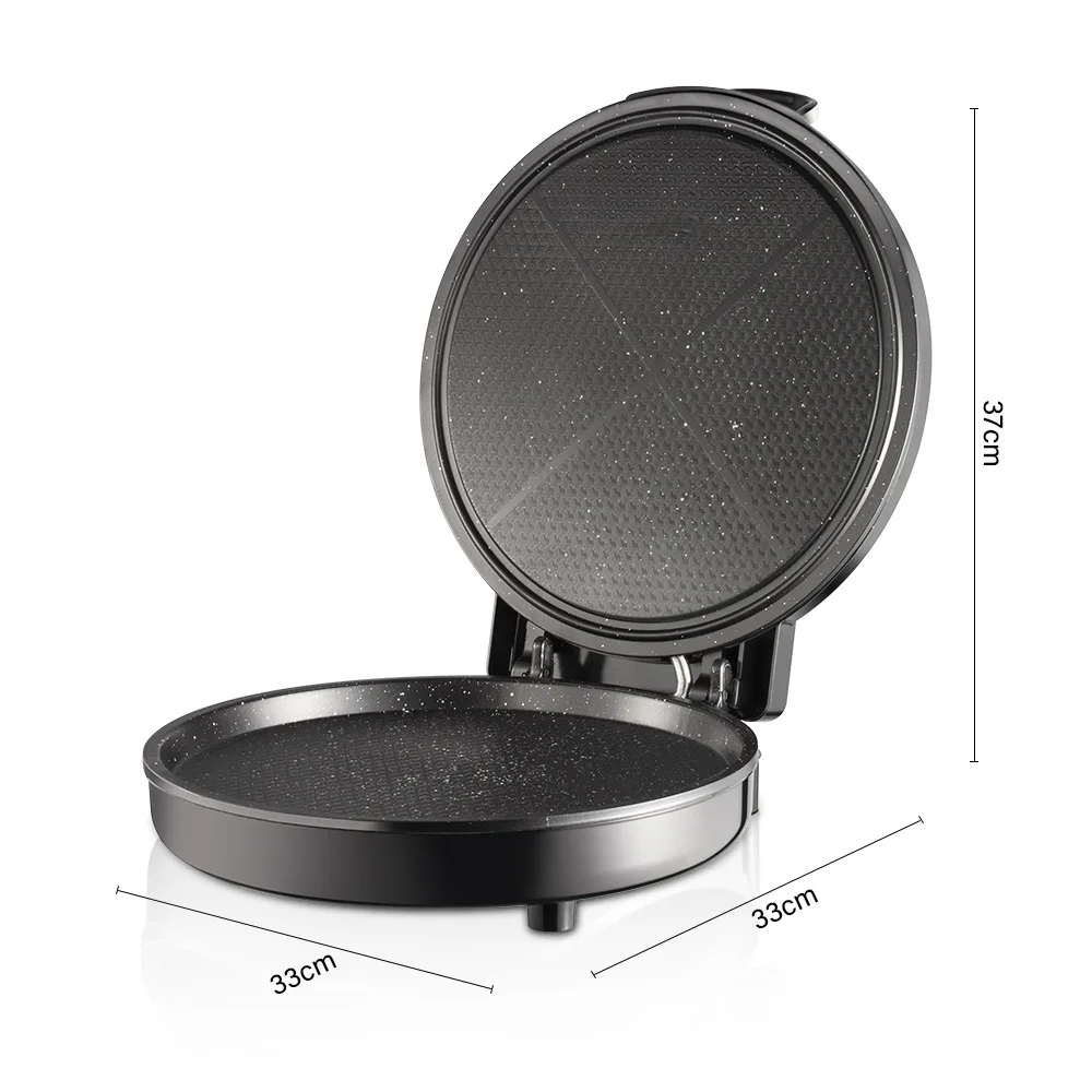 Household Double Sided Heating Pancake Maker Pizza Maker Non-stick Pizza Oven and Pie Maker Indoor Electric Grill 6