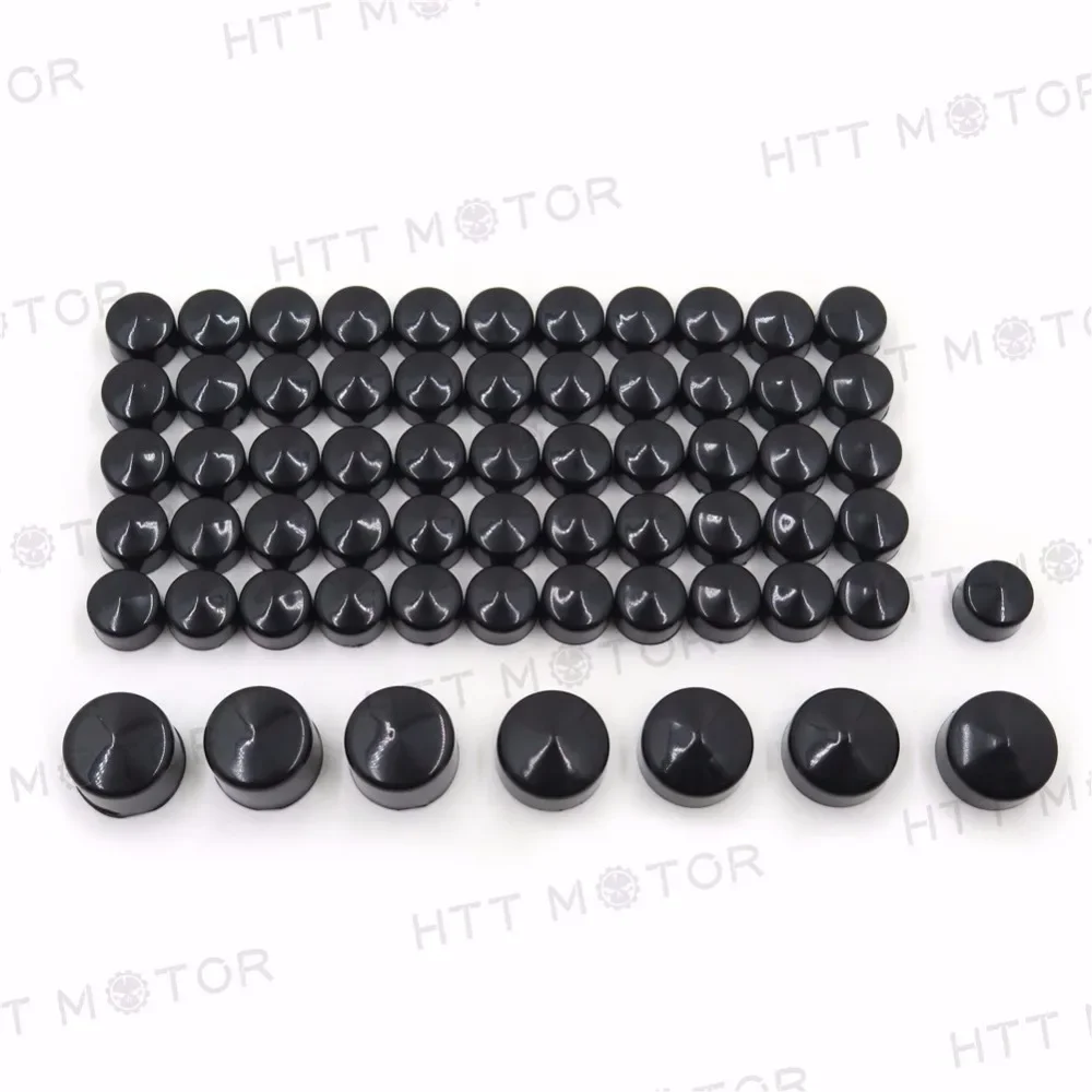 

Free Shipping Motorcycle Parts 63 Pieces BLACK Caps Cover Kit For 04-15 Harley Sportster Engine & Misc Bolt Nut