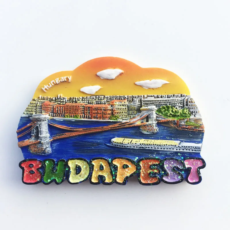 

Refrigerator Stickers Home Decor Budapest Hungary Fridge Magnets The Landmark Building of Parliament Tourism Decorativemagnetic