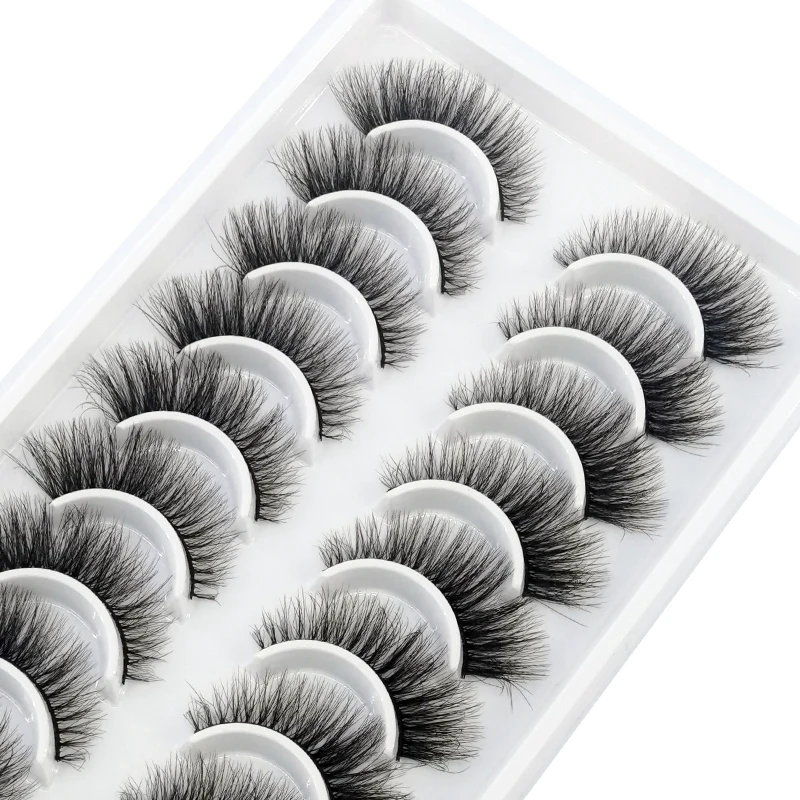 HBZGTLAD New 10 pairs natural long false eyelashes thick makeup 3d mink eyelashes eyelash extension mink for beauty