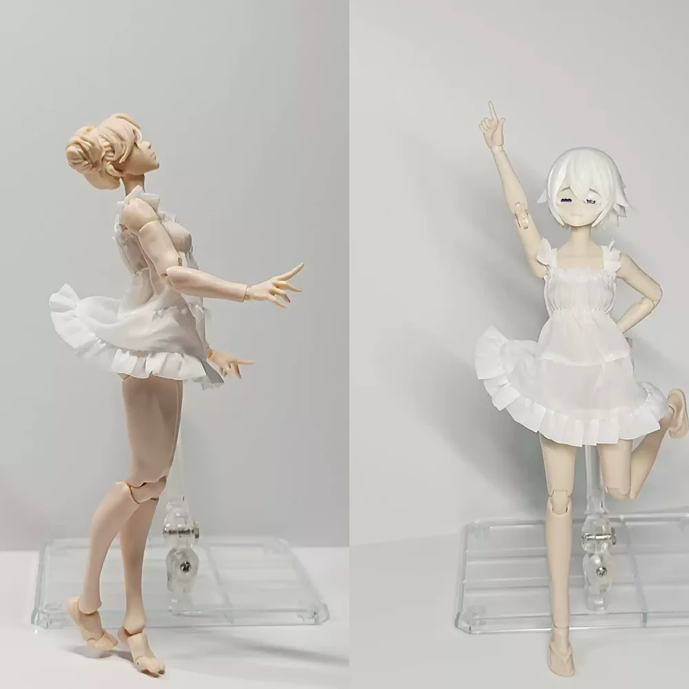 

Bandai 1/12 аниме девушка мобильный кукла прозрачность белый торт юбка кружево чистая платье комплект для 12in SHF Romankey экшн-фигурки тело