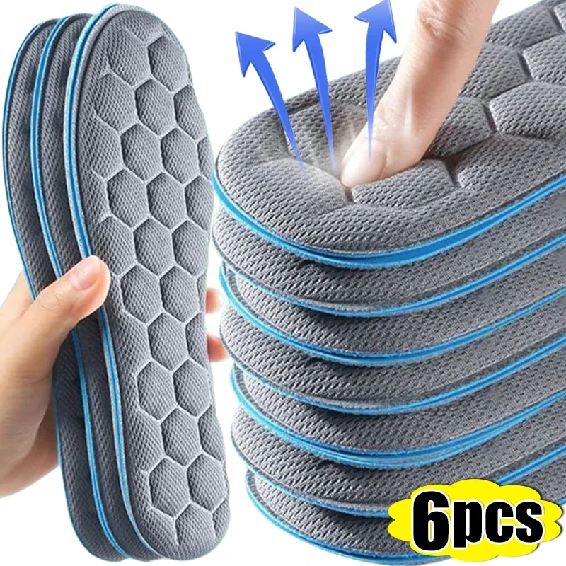 Massage Arch Support Insoles Unisex 5D Soft Sports Shoes Insole Feet Running Baskets Shoe Sole