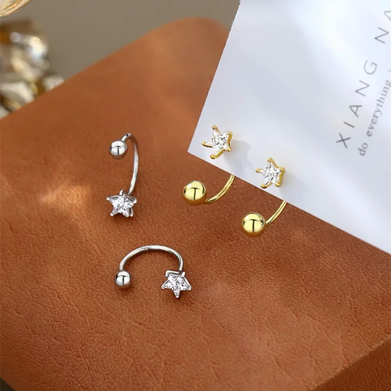 アクセサリー STAR JEWELRY ZODIAC PIERCED EARRING ZS 20G 1 Pair Star Heart Stud Earring Pink Zirconia