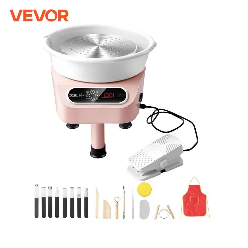 VEVOR Pottery Wheel 11inch Pottery Forming Machine Direct Drive Ceramic Wheel 450W Electric for with Foot Pedal