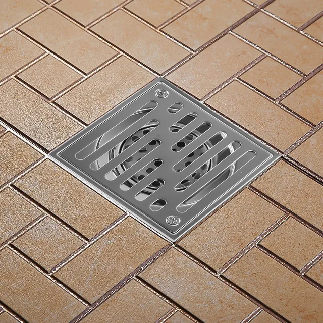 ท่อระบายน้ำสแตนเลส 1 ชิ้น สำหรับพื้นห้องอาบน้ำ ระเบียง ลานกลางแจ้ง และห้องน้ำ 1