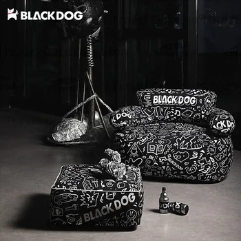 네이처하이크-BLACKDOG 스퀘어 스툴, 1-2 인용 캠핑 레이지 소파, 야외 또는 실내 레저 에어 체어, 비치 매트, 여행 파티 어린이