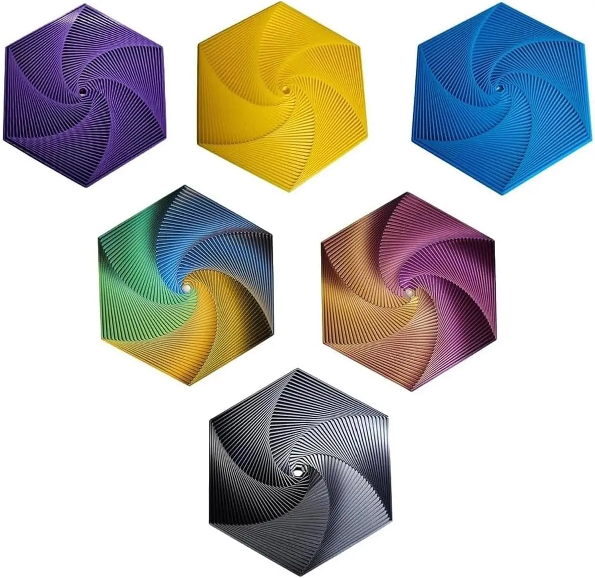Fractal Fidget Hexagon,3D Printing Hexagon Fidget Toy, Infinity Cubes, Adult Fidgets for Anxiety Stress Relief