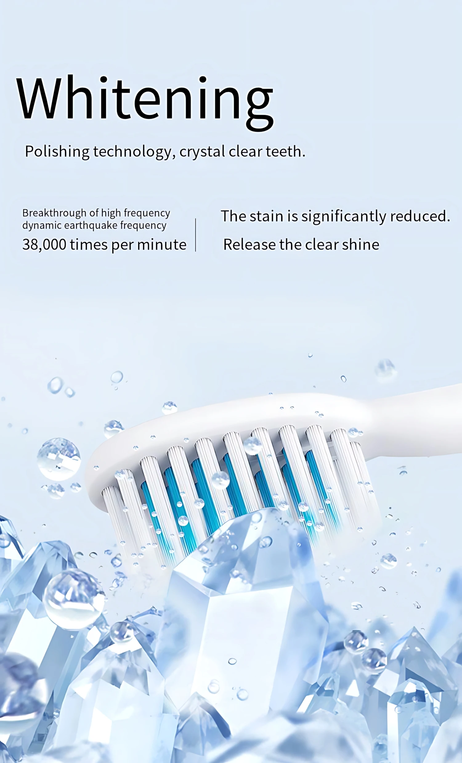 Description Picture 4 of itemUSB Rechargeable Electric Toothbrush + 2 Brush Heads Sonic 5 Files Household Soft Bristle Waterproof Couples Electric Toothbrush