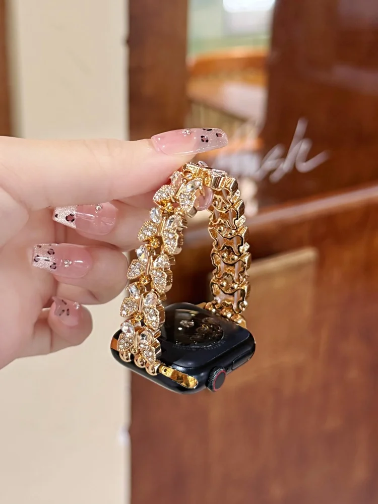 Elasticity Butterfly Diamond Band - Metal Strap