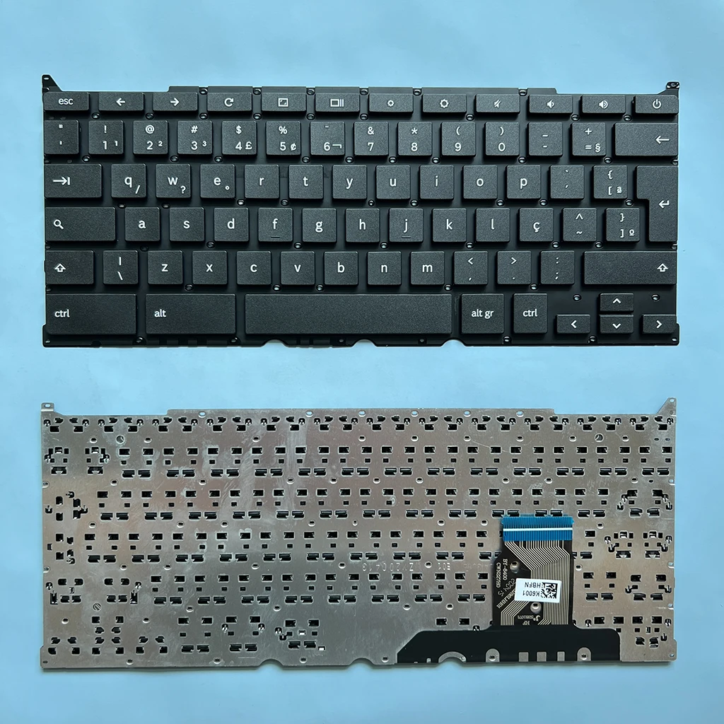 Бразильская клавиатура XE500C13 для ноутбука Samsung Chromebook Xe500c13 XE501C13, Бразильская клавиатура без рамки, черная Бриллиантовая