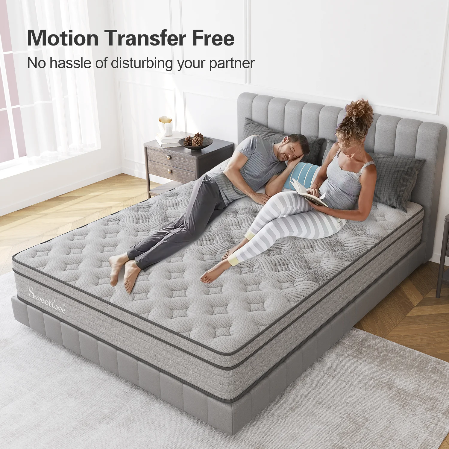 King single Size Bed Mattress Orthopedic Memory Foam Euro Top - 5